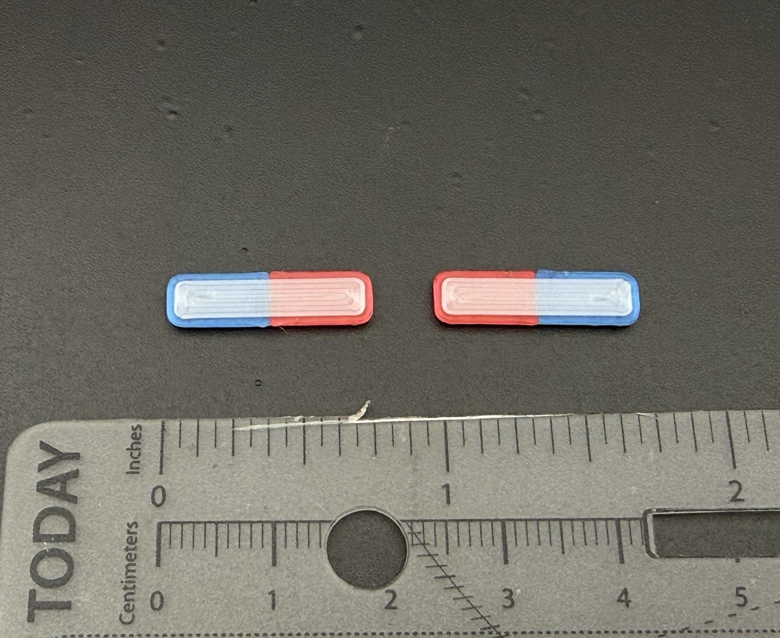 2-Pack 1/64 Scale Model Silver Top Blue Red LED Style Whelen Lightbar 6402BRS21