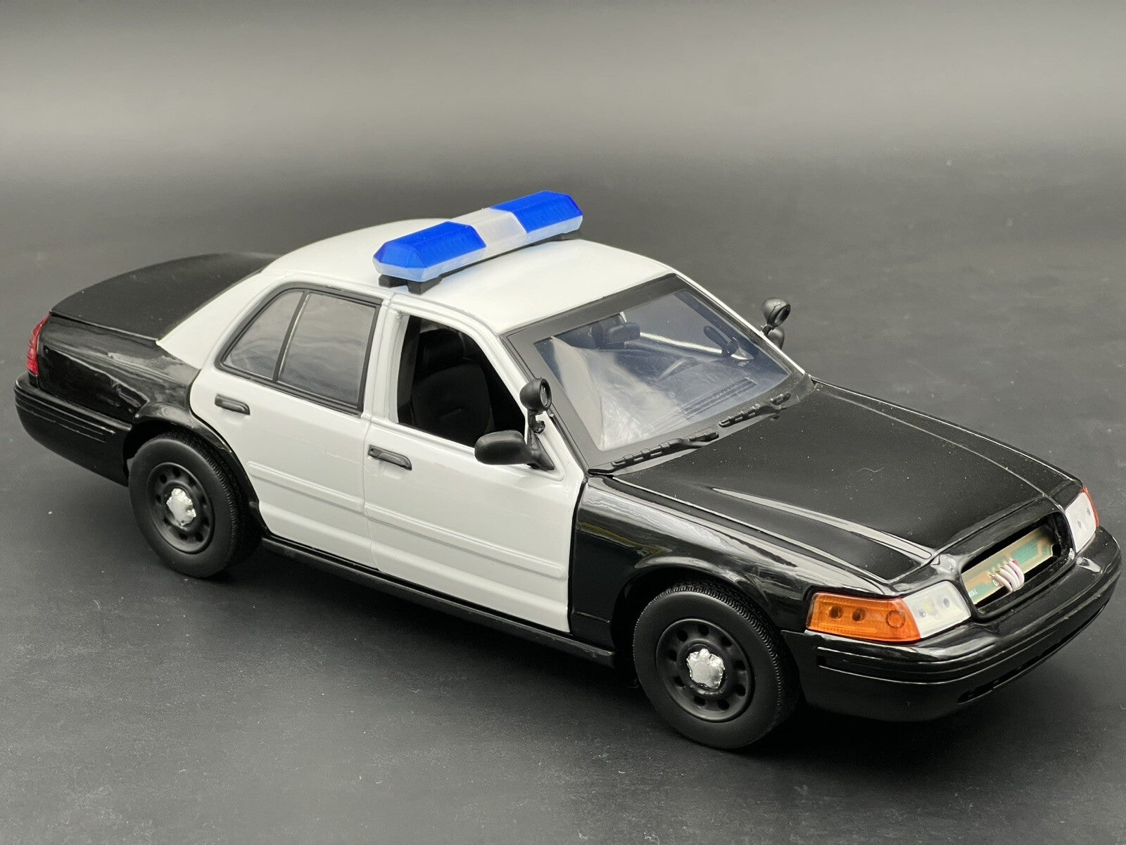 1/18 Scale Clear Blue Code 3 MX7000 Lightbar W Internal Lens Police Sheriff Fire3