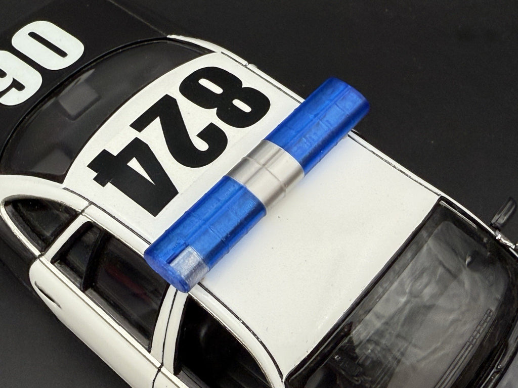 1/24 1/25 Blue Clear Chrome Federal Signal Aerodynic Lightbar Police Hawaii 241613