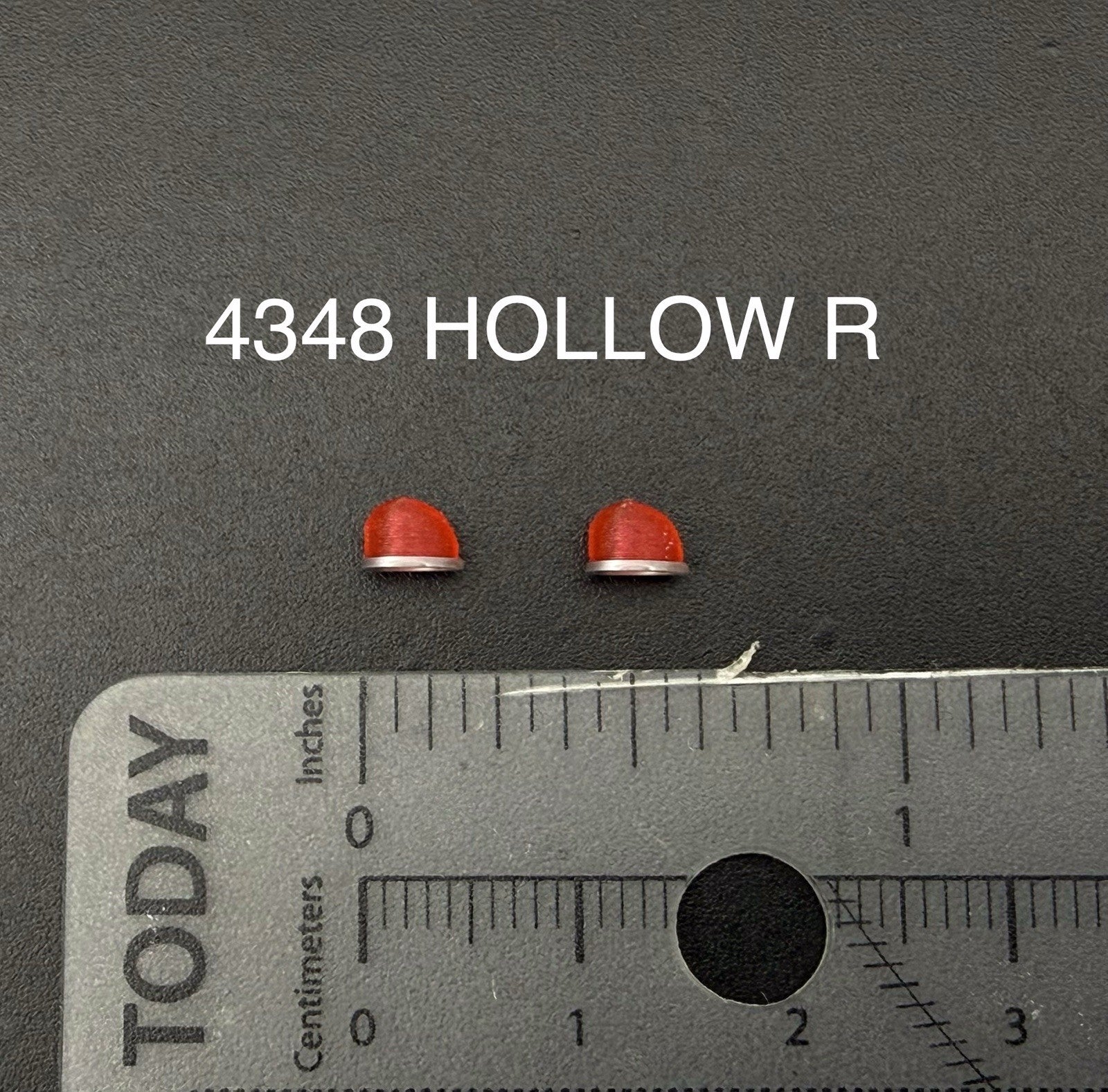 2-Pack 1/43 LED Ready Red Fire Ball Teardrop Beacon Kojak Police 4348 R Hollow0