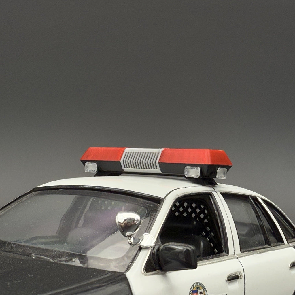 1/24 25 Scale Red Chrome Streethawk Lightbar New York Police Sheriff Fire6