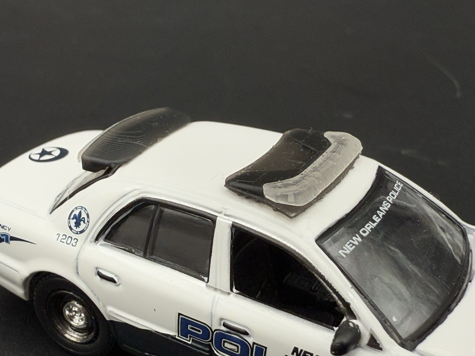 1/64 Front & Back Whelen Fast Trax Lightbars Police Greenlight Crown Victoria4