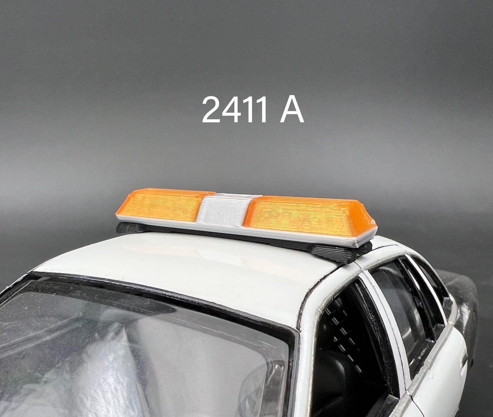 1/24 25 27 Amber Chrome Code 3 LP6000 Lightbar W Internal Lens Work Security Tow0