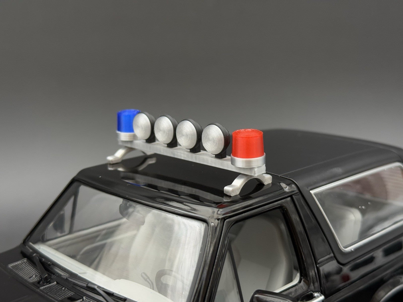 1/18 LED Ready Federal Twin Beacon Ray Blue Red LAPD Police Lightbar Visibar14