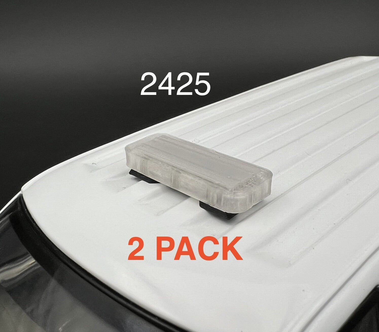 2 Pack 1/24 25 Mini Whelen Edge Lightbar Gray Top Cover Police Sheriff Fire0