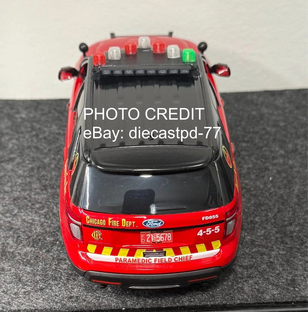 1/24 LED Ready Chicago Fire Federal Signal Vector Vision Lightbar Car CFD Green7
