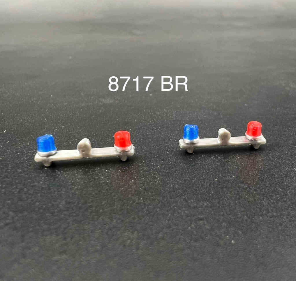 2 Pack 1/87 Blue Red Mars Skybolt Beacon Lightbar Siren Speaker Police Sheriff3