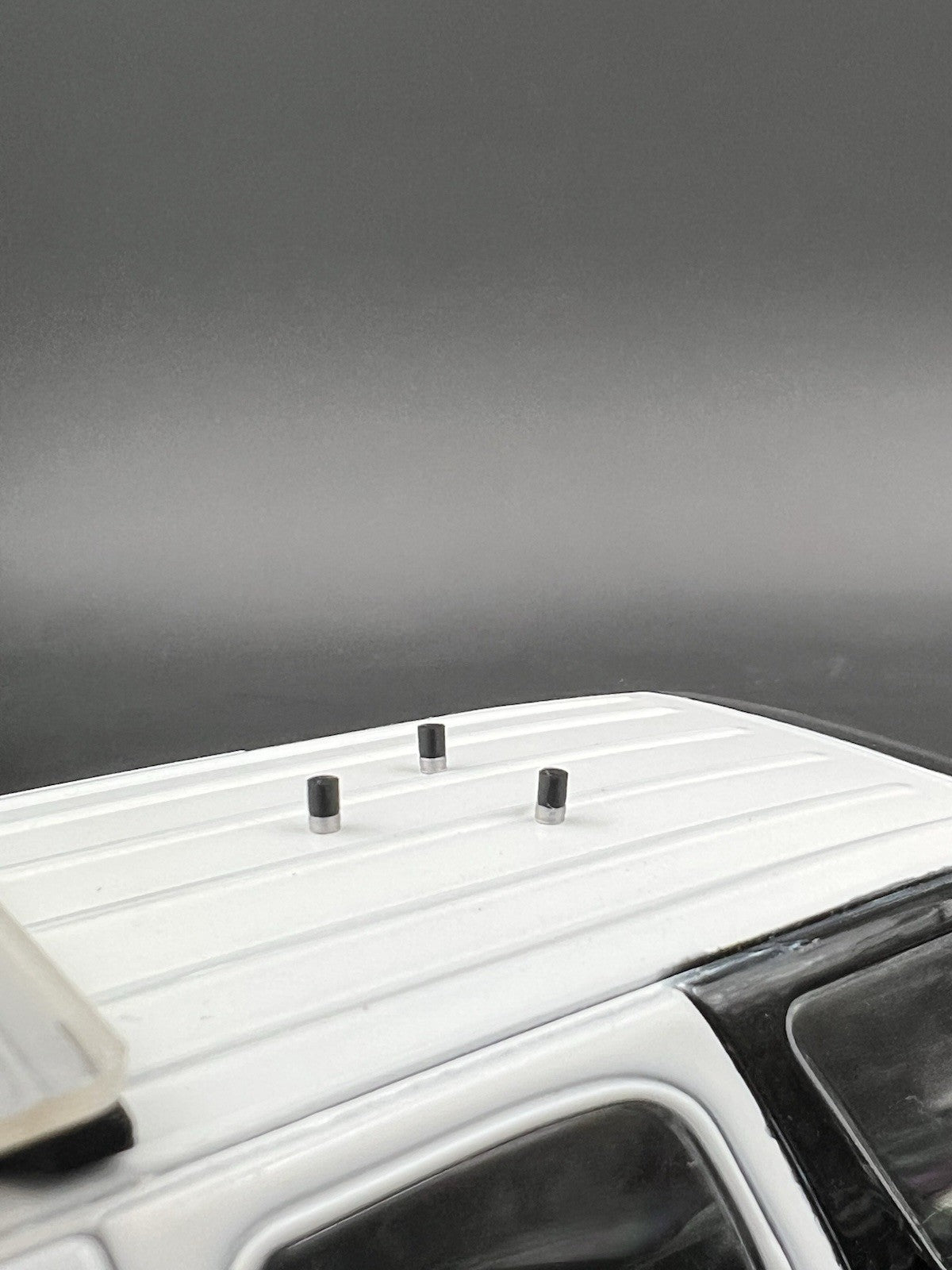 3 Pack 1/24 25 Black Silver Low Profile Stubby Antenna Scale Model Police Fire6