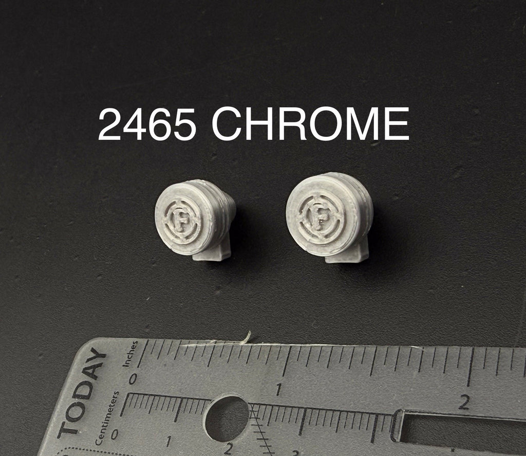 2 Pack 1/24 1/25 Scale Federal Q Q2B Siren Fire Engine Truck Kitbash 2465CHROME0