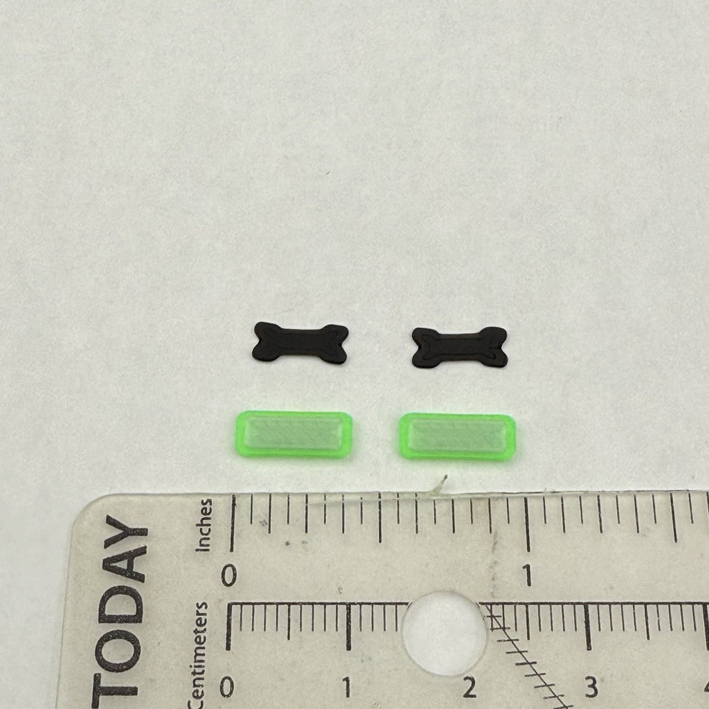 2 Pack 1/64 Mini Whelen Edge Green Lightbar Gray Top Cover Work Truck Security1