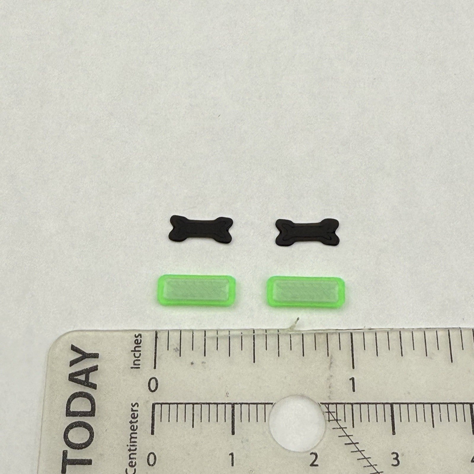2 Pack 1/64 Mini Whelen Edge Green Lightbar Gray Top Cover Work Truck Security1
