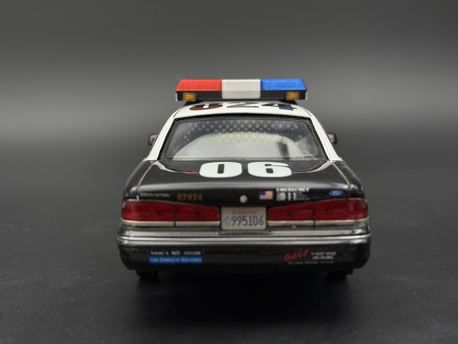 1/18 Scale Blue Red Chrome Streethawk Lightbar Police 1859 BR13