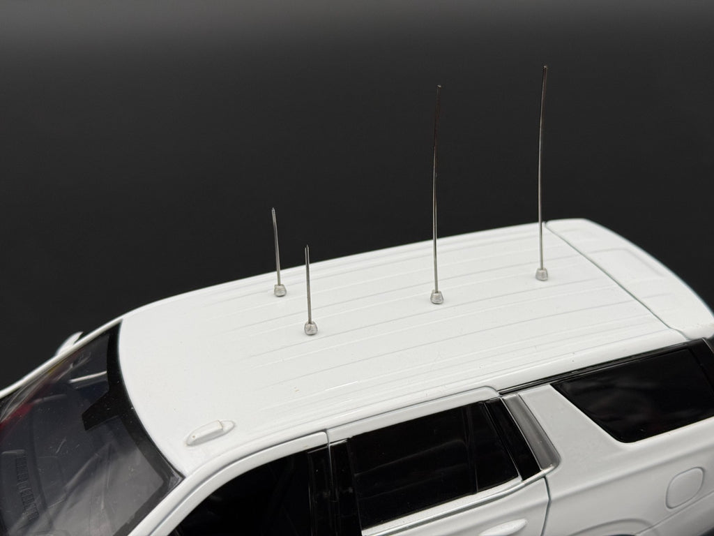 4-Pack 1/18 1/24 Scale Model Metal Antenna For Model Police Cars 1801S3