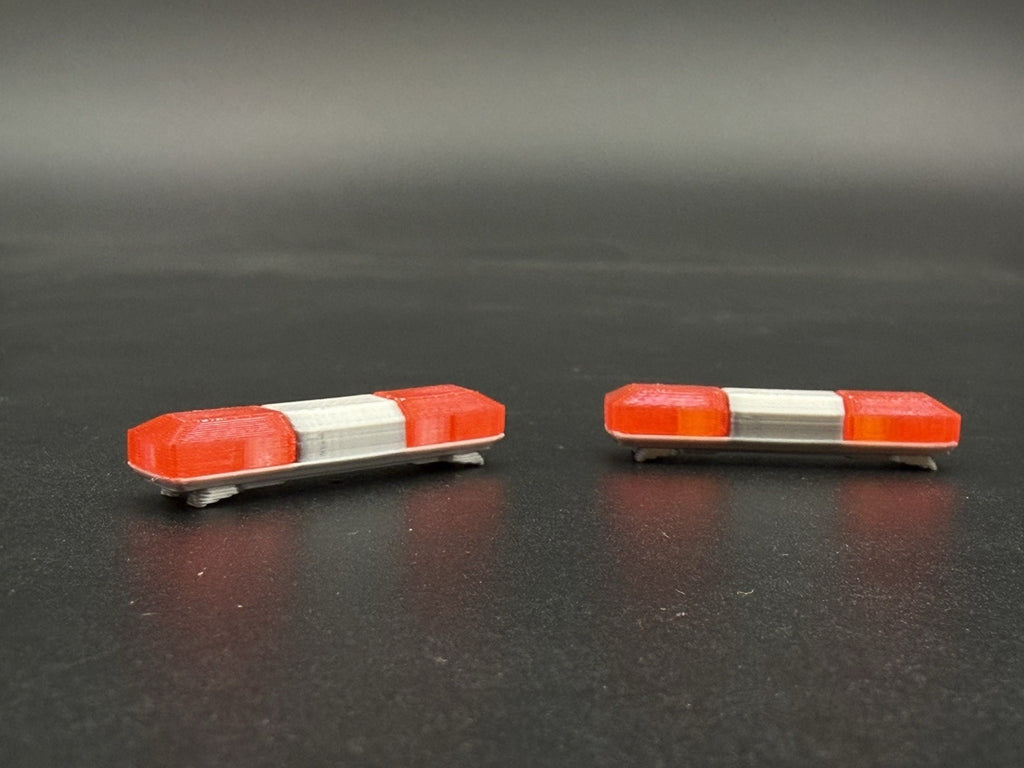 2-Pack 1/43 O Scale Model Amber Smith Wesson 8880 Lightbar 4343A13