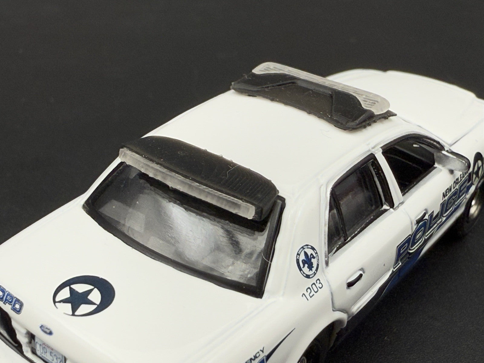 1/64 Front & Back Whelen Fast Trax Lightbars Police Greenlight Crown Victoria3