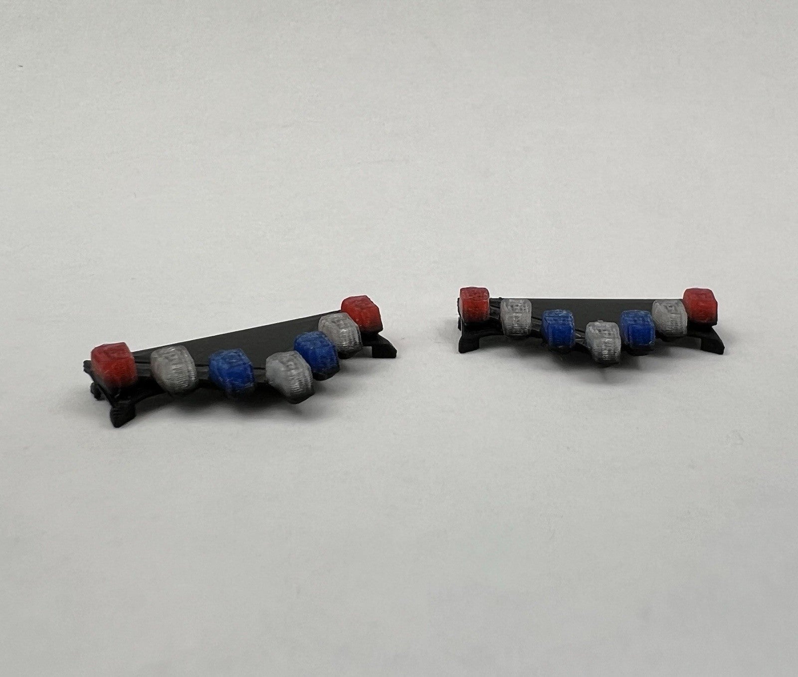 2 Pack 1/43 Blue Red Vector Vision Lightbar LVMPD Las Vegas Metro Police Style14