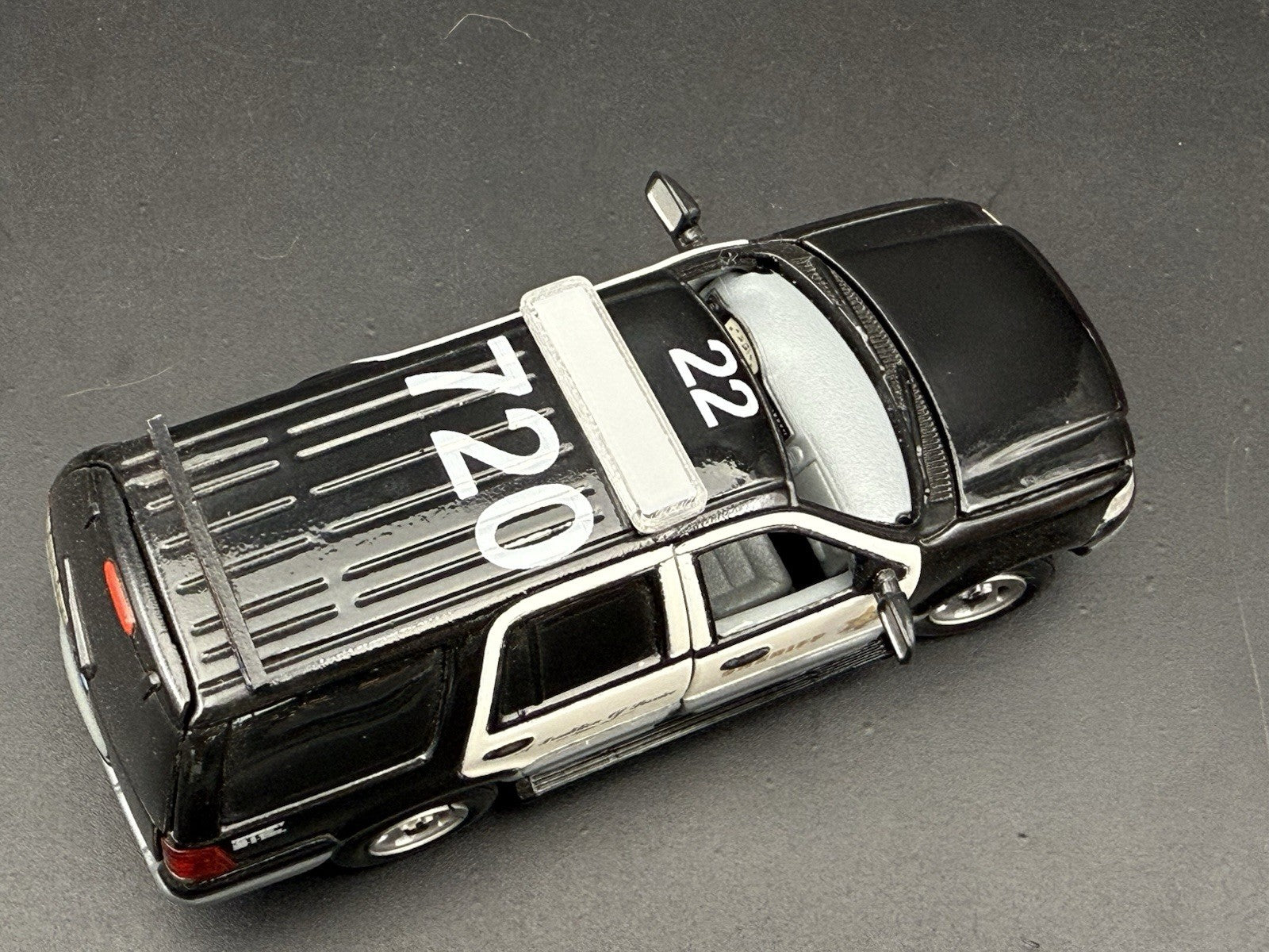 2 Pack 1/43 LED Compatible SUV Length Whelen Gray Top Lightbar O Scale Police7