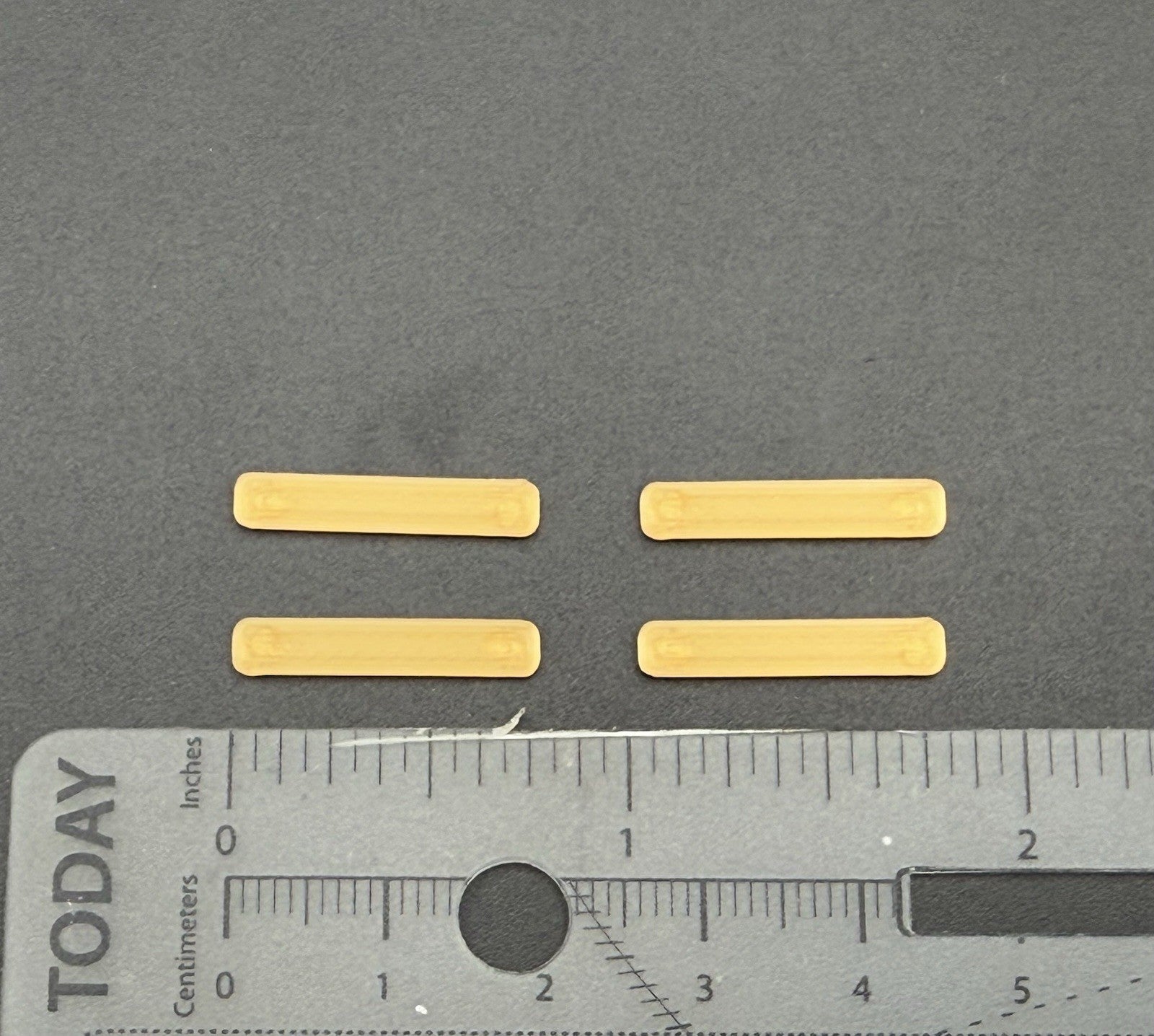 4 Pack 1/87 HO Scale Amber LED Style Long Whelen Lightbar Construction Work Tow8