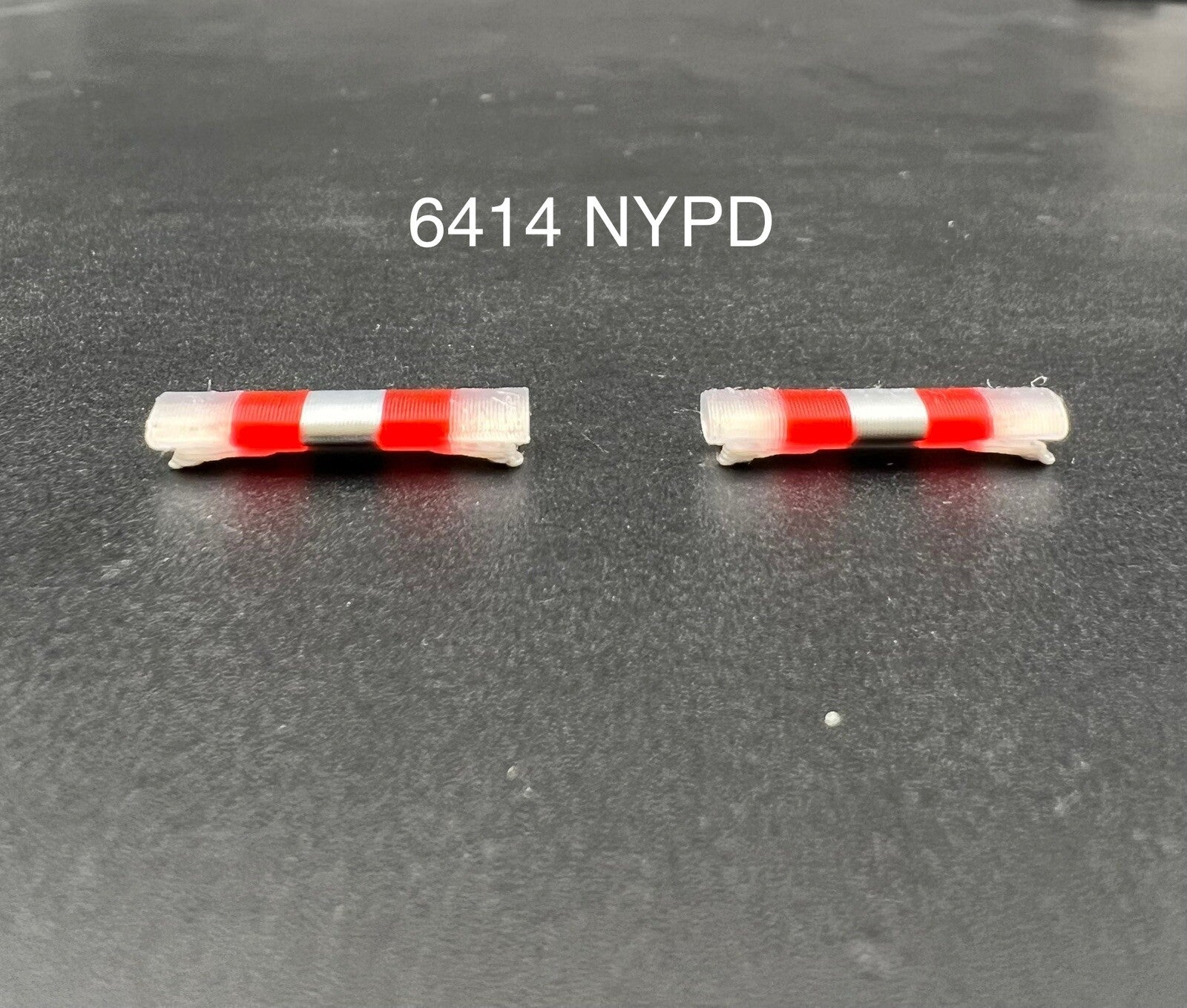 2 Pack 1/64 Clear Red Chrome NYPD Federal Signal Aerodynic Lightbar Police0