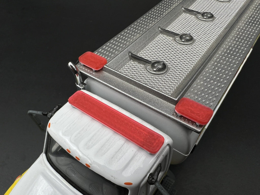 3 Pack 1/64 Whelen Long & Short Red Lightbar Code 3 Fire DCP Tow Truck Trailers1