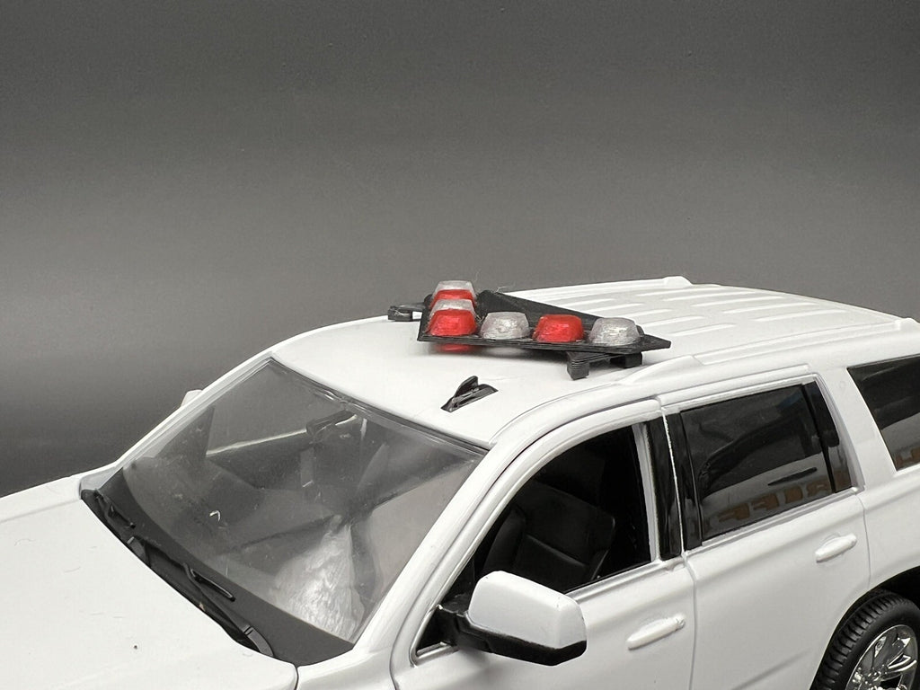 1/24 25 27 LED Ready NYPD Red Federal Signal Vision SLR Lightbar Police Car6