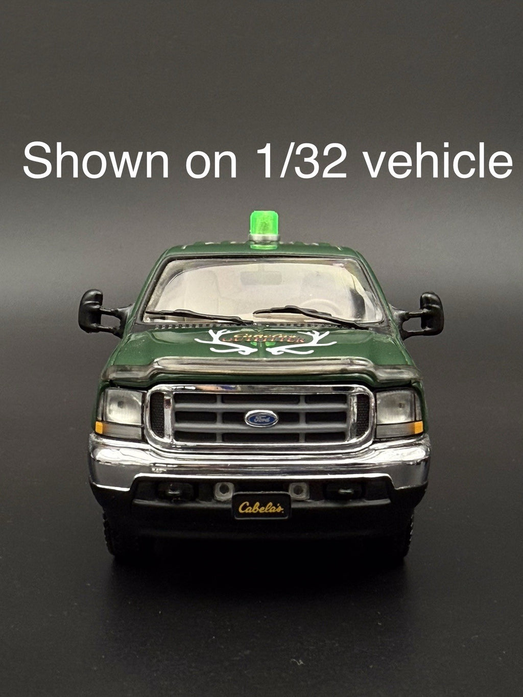 2 Pack 1/32 1/24 Scale Hollow Green Beacon Strobe Fire Police EMS 1/34 1/25 32022