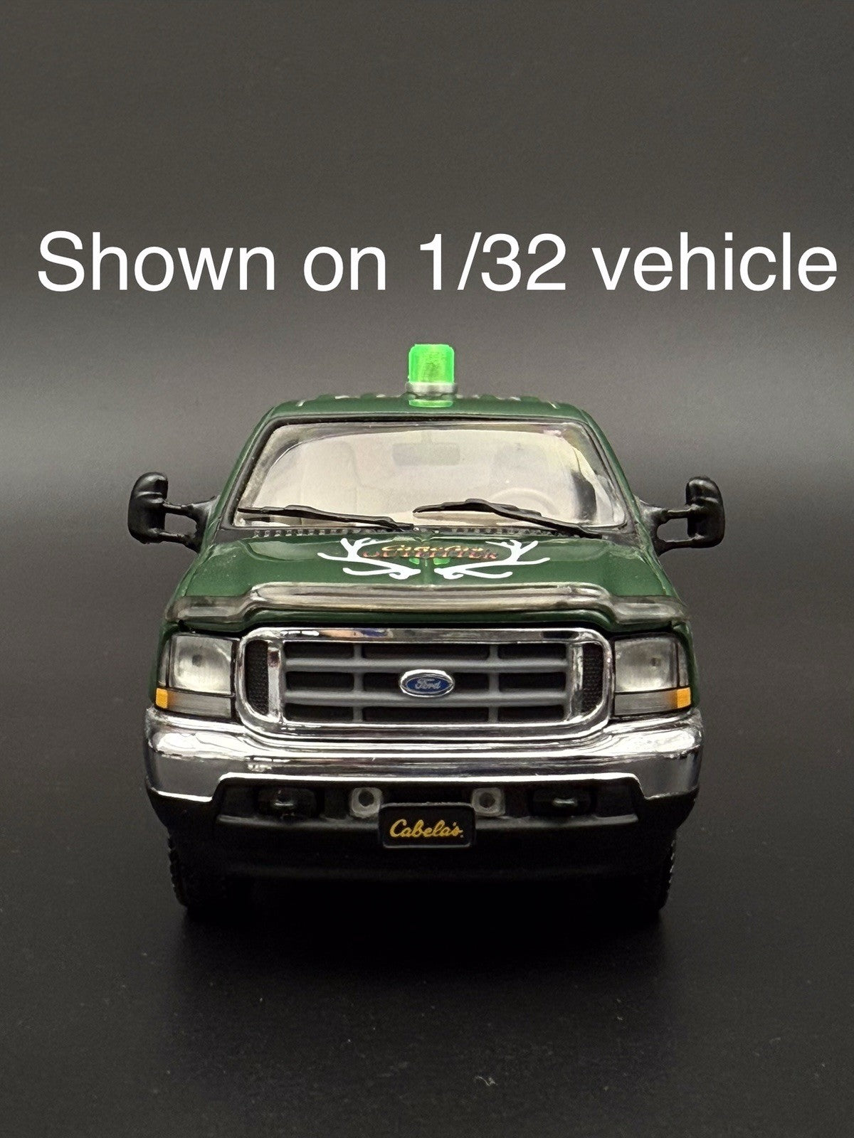 2 Pack 1/32 1/24 Scale Hollow Green Beacon Strobe Fire Police EMS 1/34 1/25 32022