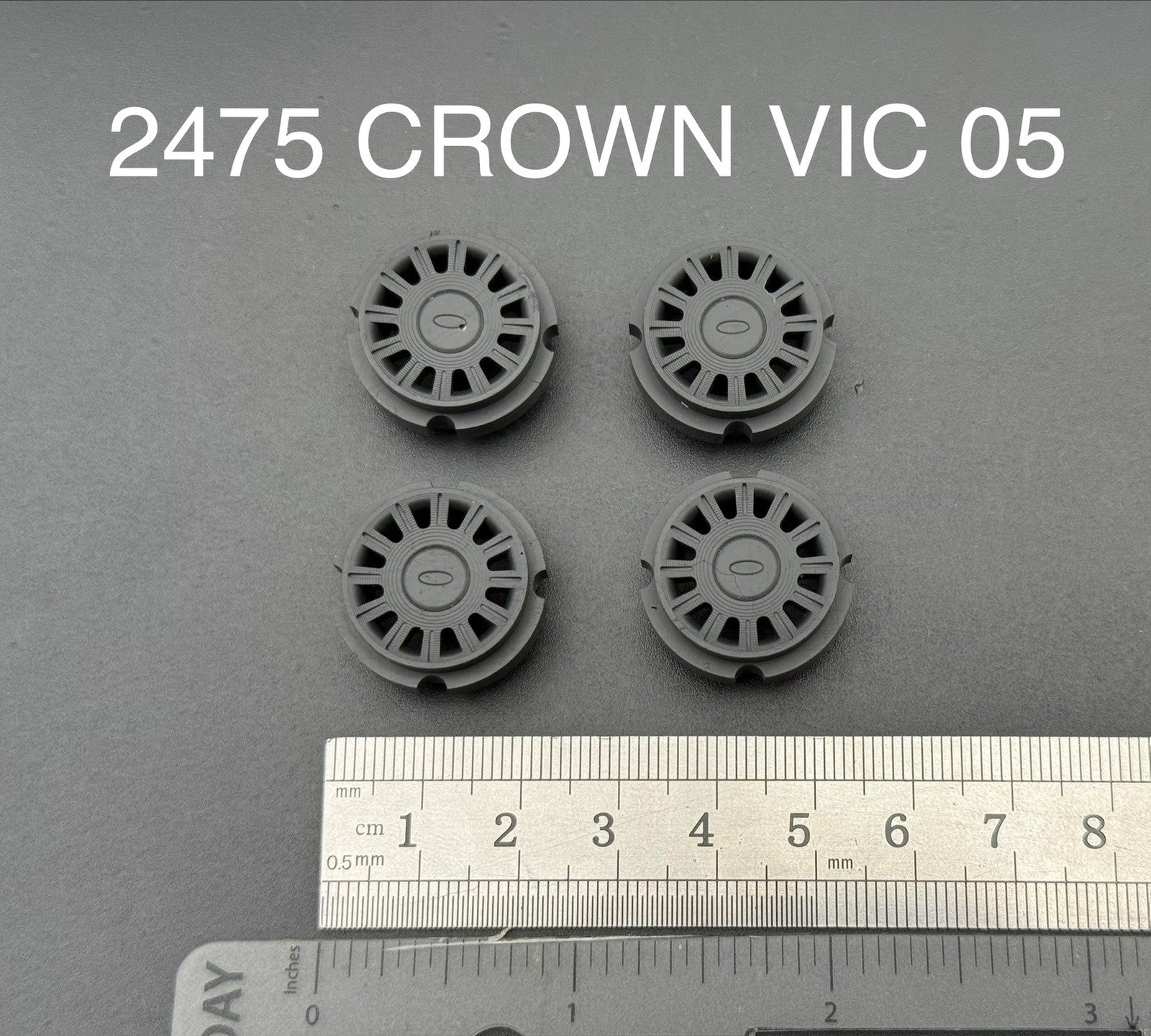1/24 25 Scale Wheel Greenlight Motormax Crown Victoria 2005 Police Hubcap 24750