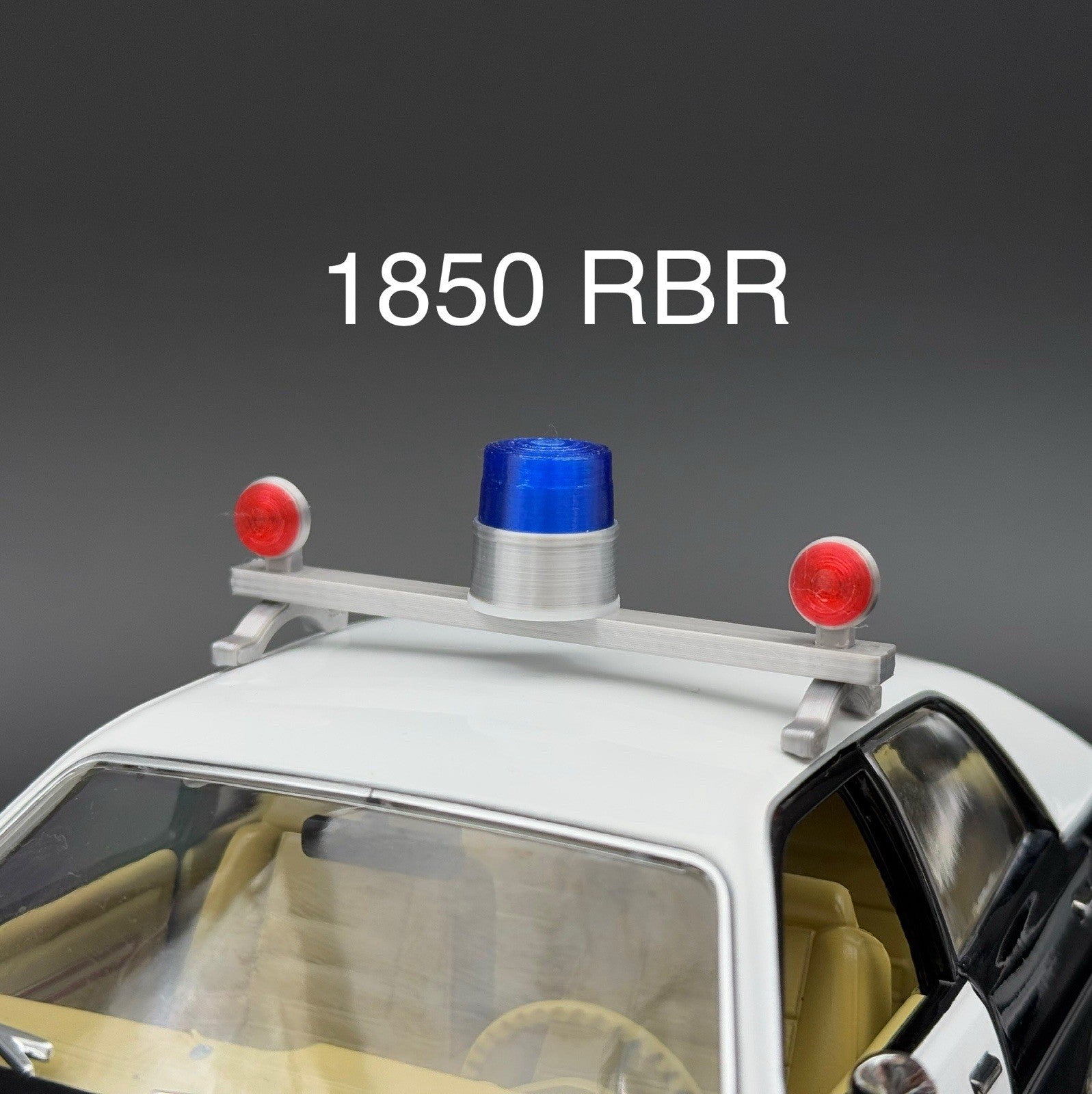 1/18 LED Ready Federal Visibar CJ 184 284 Red Beacon Blue Lollipop Police Light0