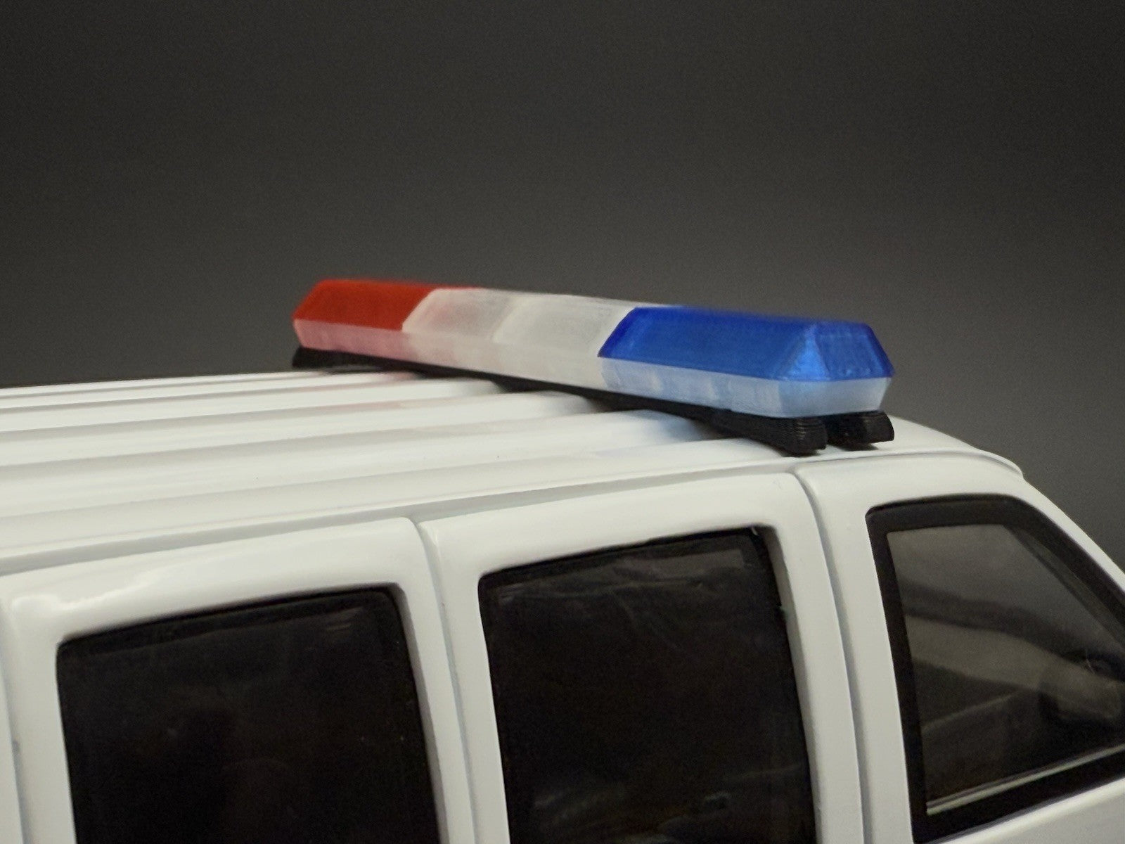 1/24 25 Scale Model Blue Clear Red Code 3 MX7000 XL Lightbar Truck Width 58” 9