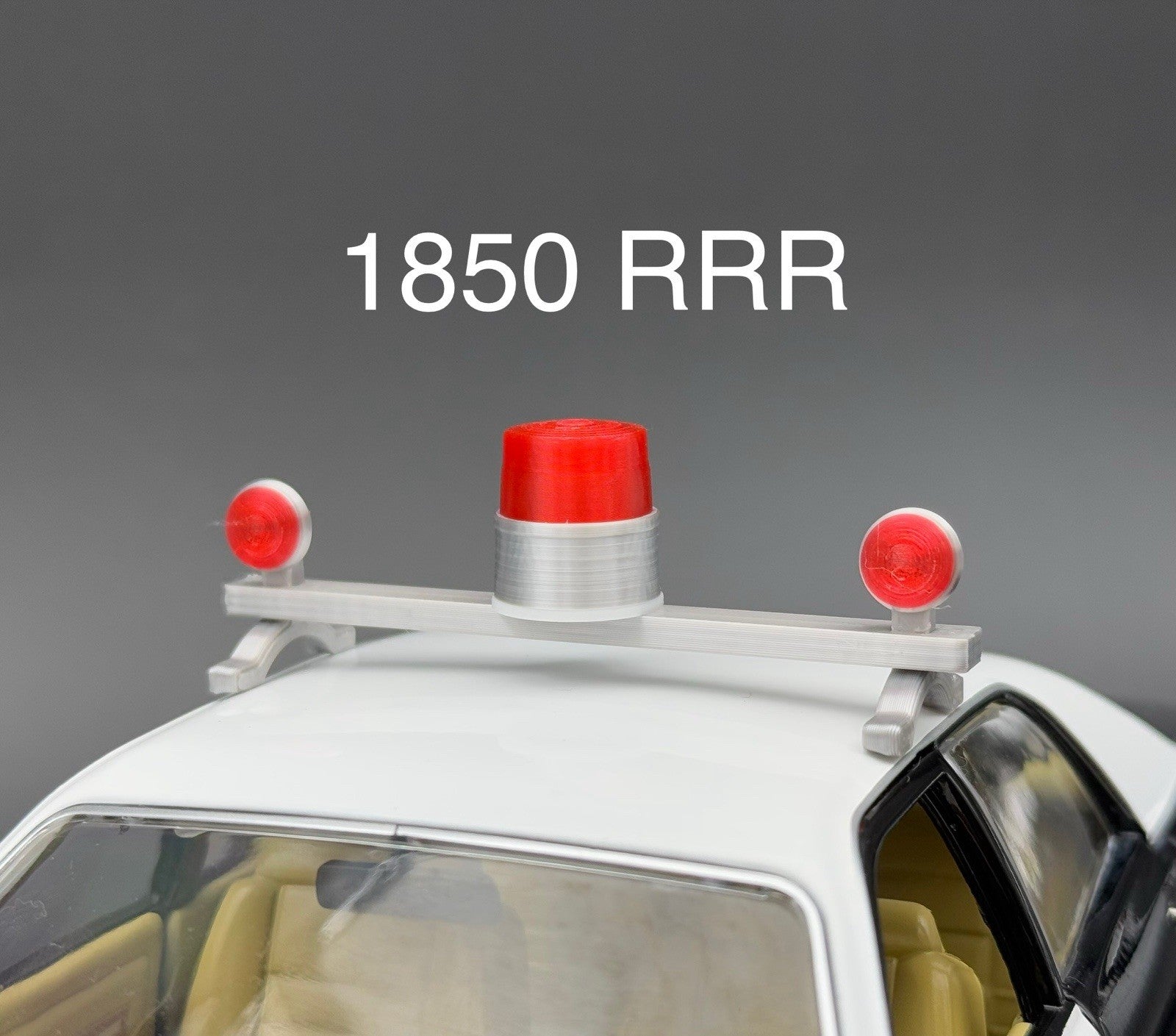 1/18 LED Ready Federal Visibar CJ 184 284 Red Beacon Red Lollipop Police Light0
