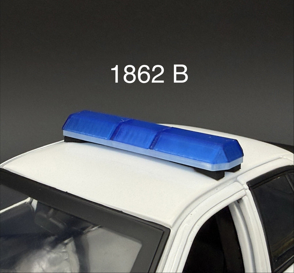 1/18 Scale Model Blue Code 3 Excalibur Lightbar Police 1862B0