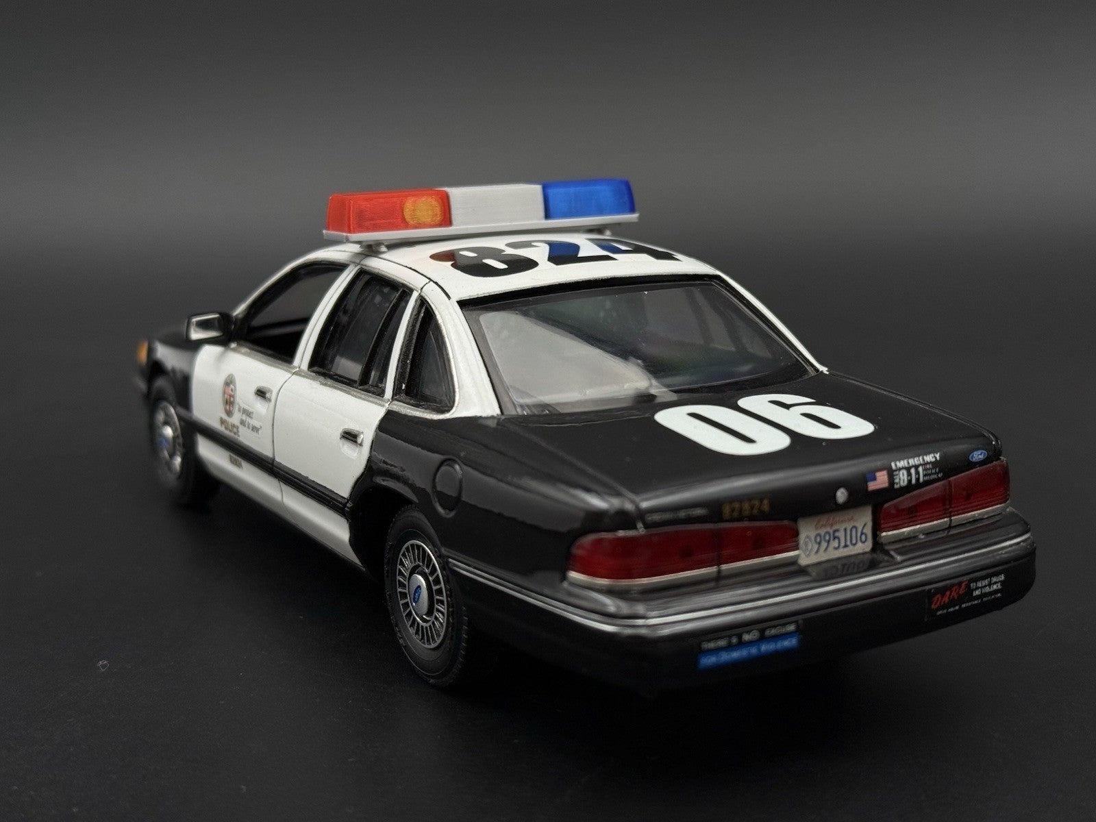 1/24 25 Blue Red California Twinsonic Lightbar Police Sheriff Highway Patrol12