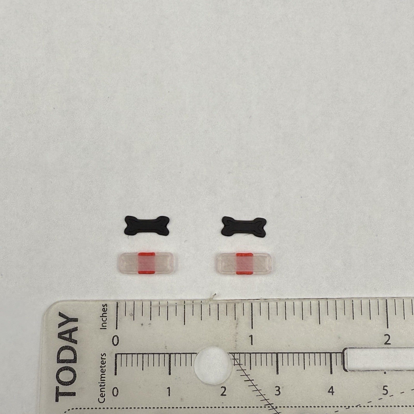 2 Pack 1/64 Mini Whelen Edge Clear Red Clear Lightbar Gray Top Police Fire EMS1