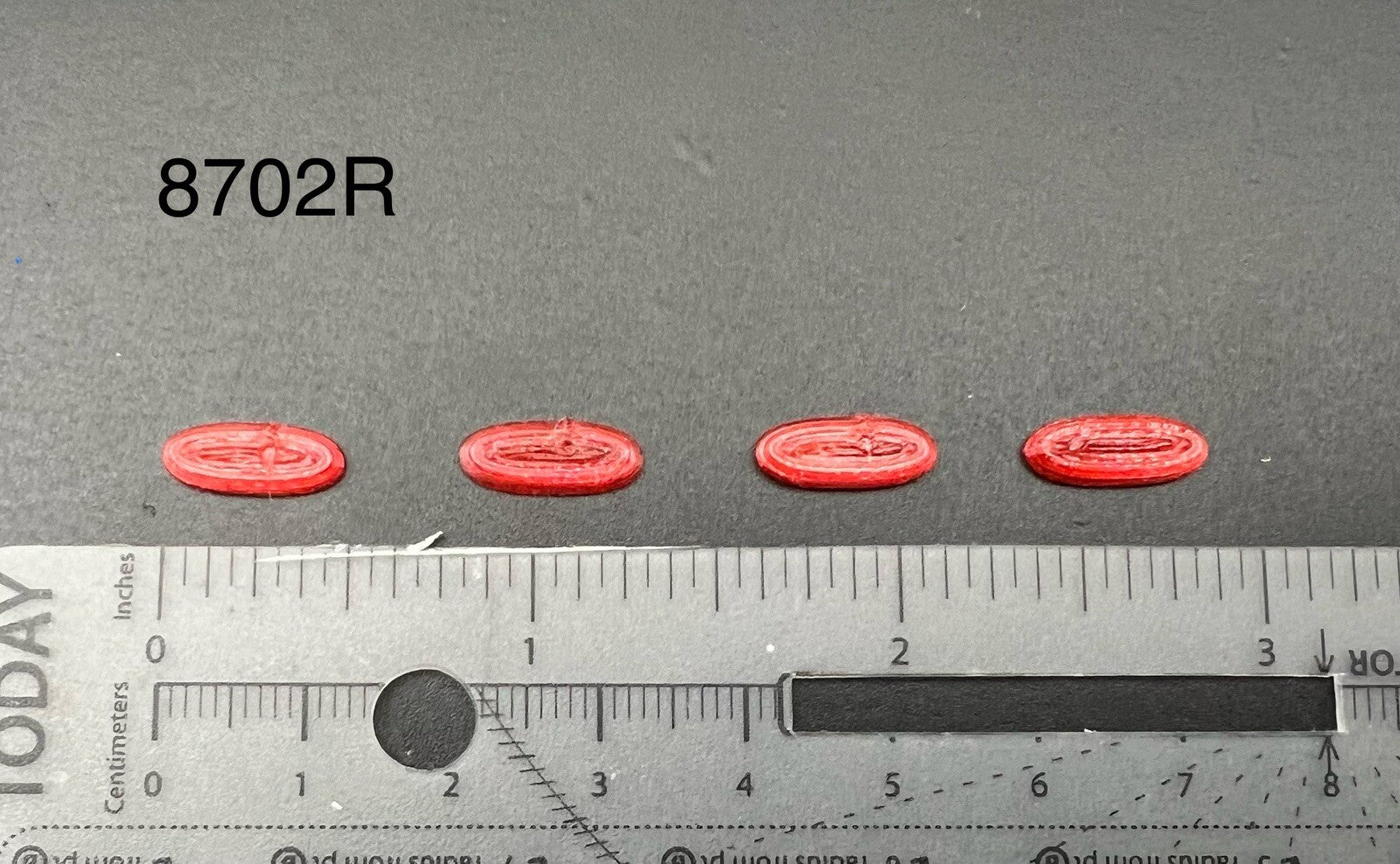 4 Pack 1/87 HO Scale Red Federal Signal Vista Lightbar Police Fire Ambulance EMS0