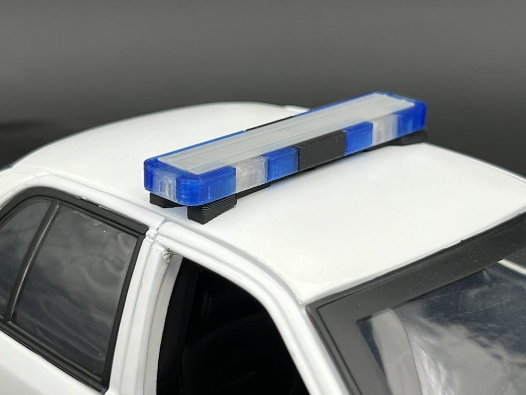 1/18 LED Ready Whelen Edge Lightbar Blue Highway Patrol State Police Sheriff Car5