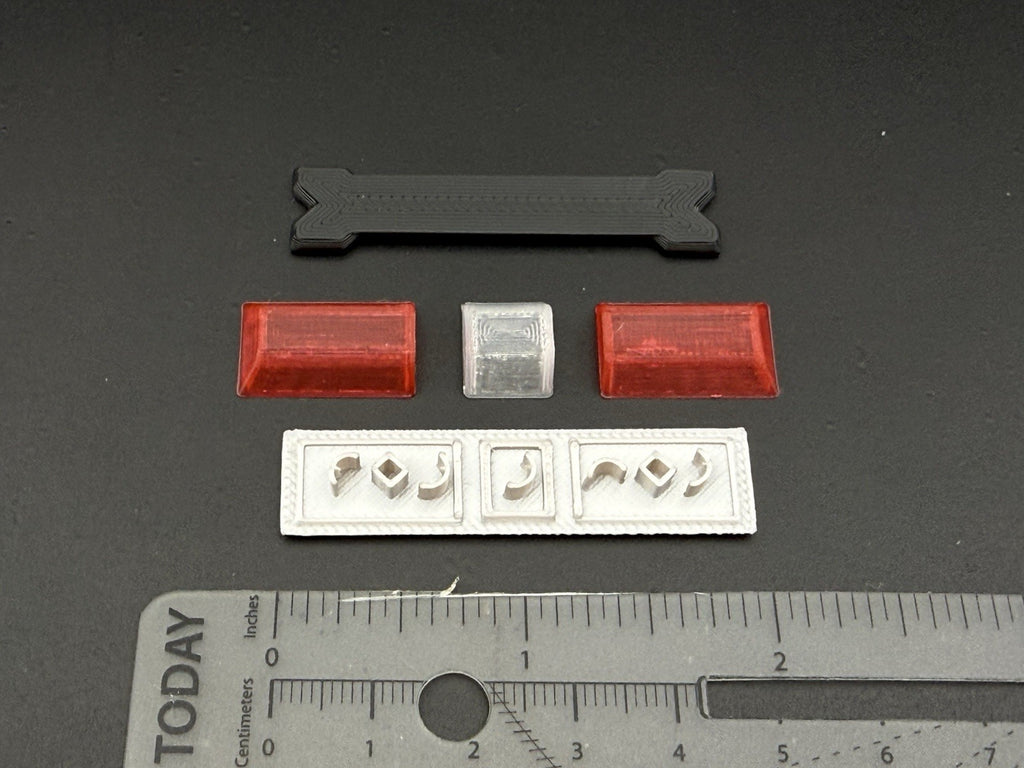1/24 1/25 Scale Model Red Clear Code 3 LP6000 Lightbar Police Fire 2411ClearR1