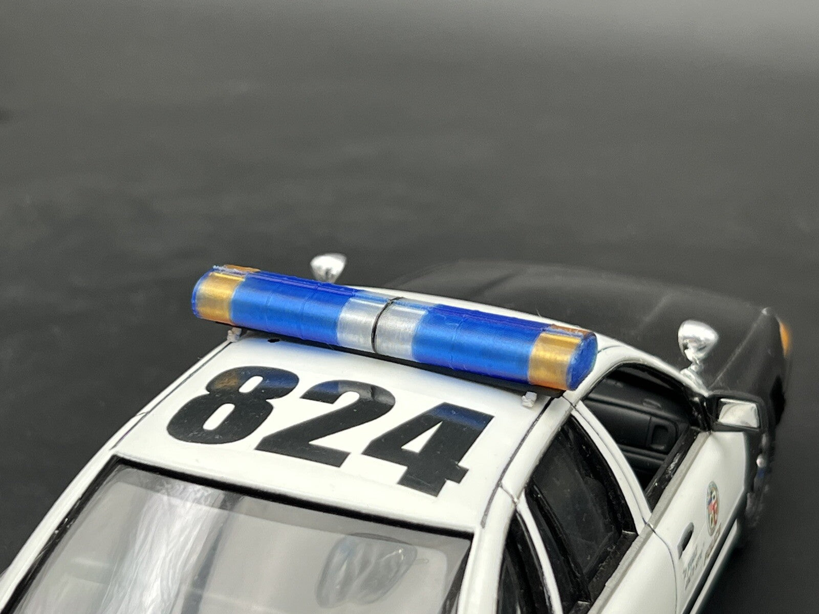 1/24 1/25 LED Ready AeroDynic Lightbar Blue Clear Amber Police Sheriff Fire5