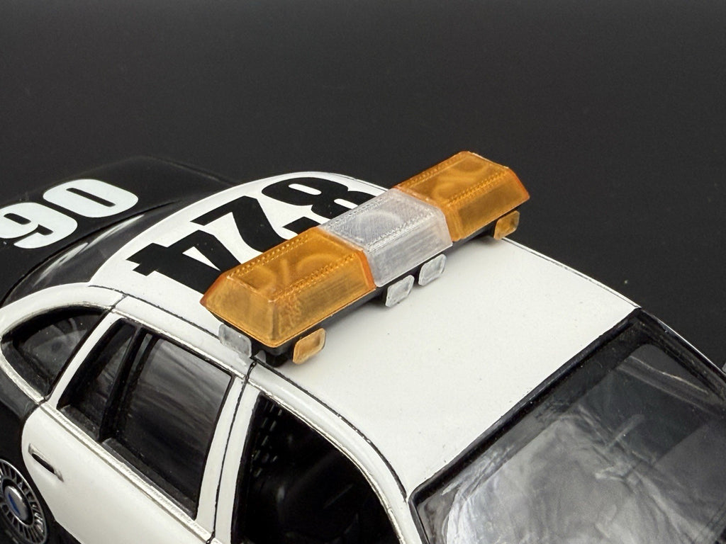 1/24 25 Scale Amber Clear Streethawk Lightbar Police 24645