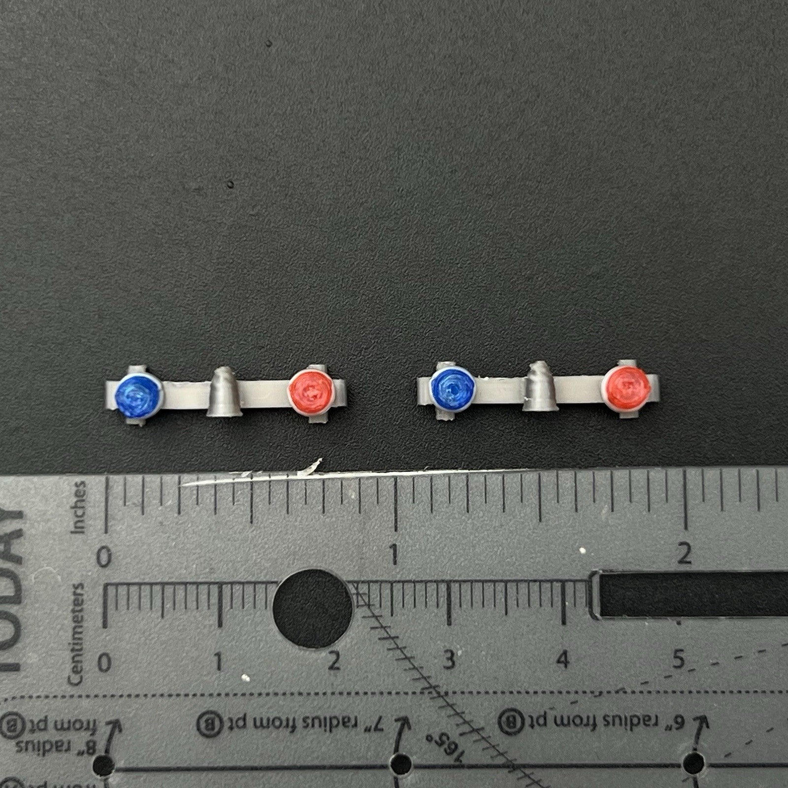 2 Pack 1/64 Blue Red Mars Skybolt Beacon Lightbar Siren Speaker Police Sheriff1