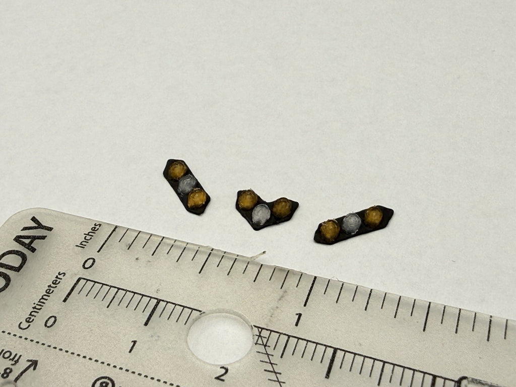 3 Pack 1/87 HO Scale Amber Clear Split Vision SLR Lightbar Truck 8709SL3AC3