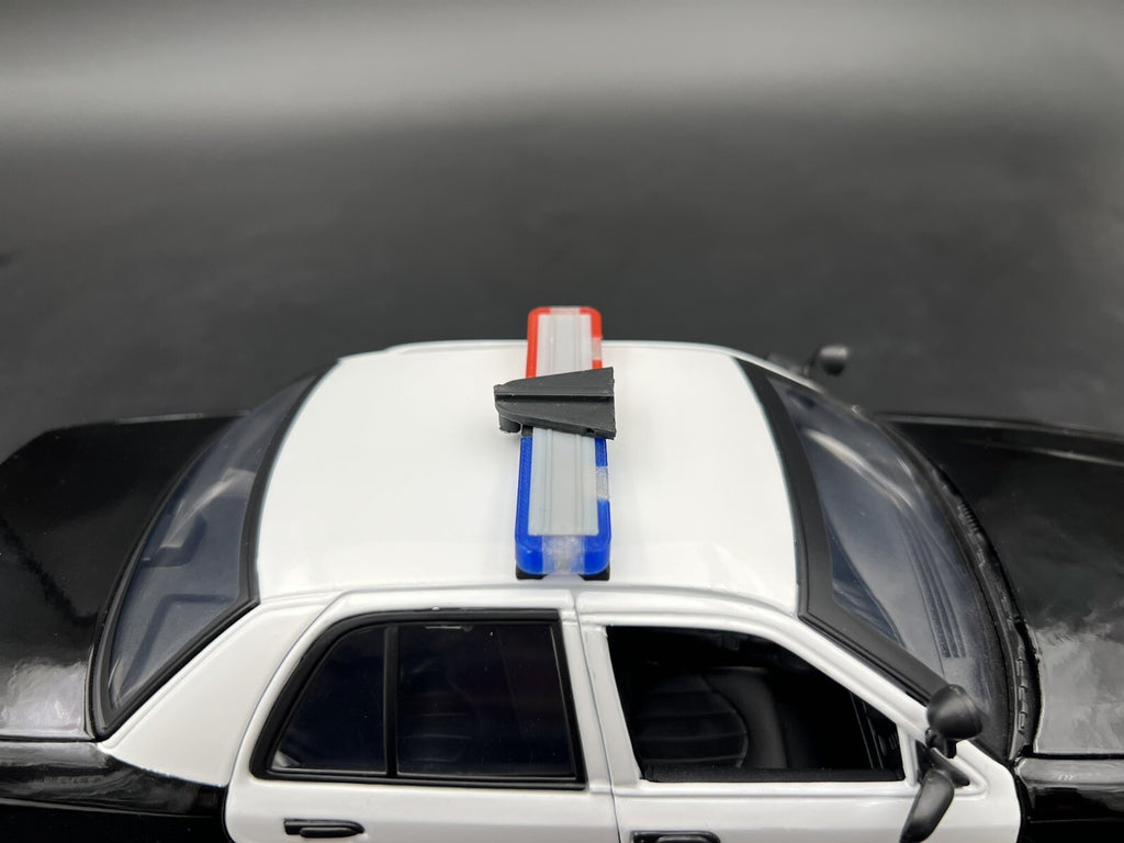 1/18 LED Ready Whelen Edge Lightbar Blue Red w/ Speaker Highway Patrol Police8