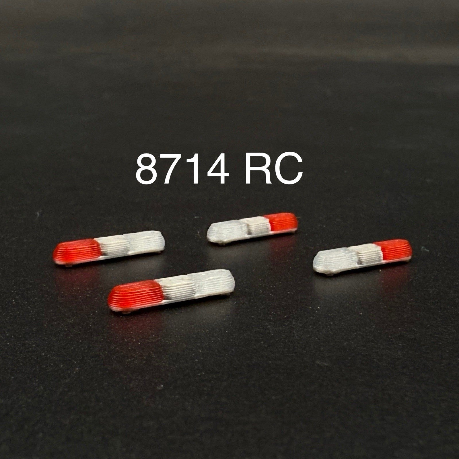 4 Pack 1/87 HO Red Clear 8000 90H Lightbar Police Fire Engine Truck Ambulance0