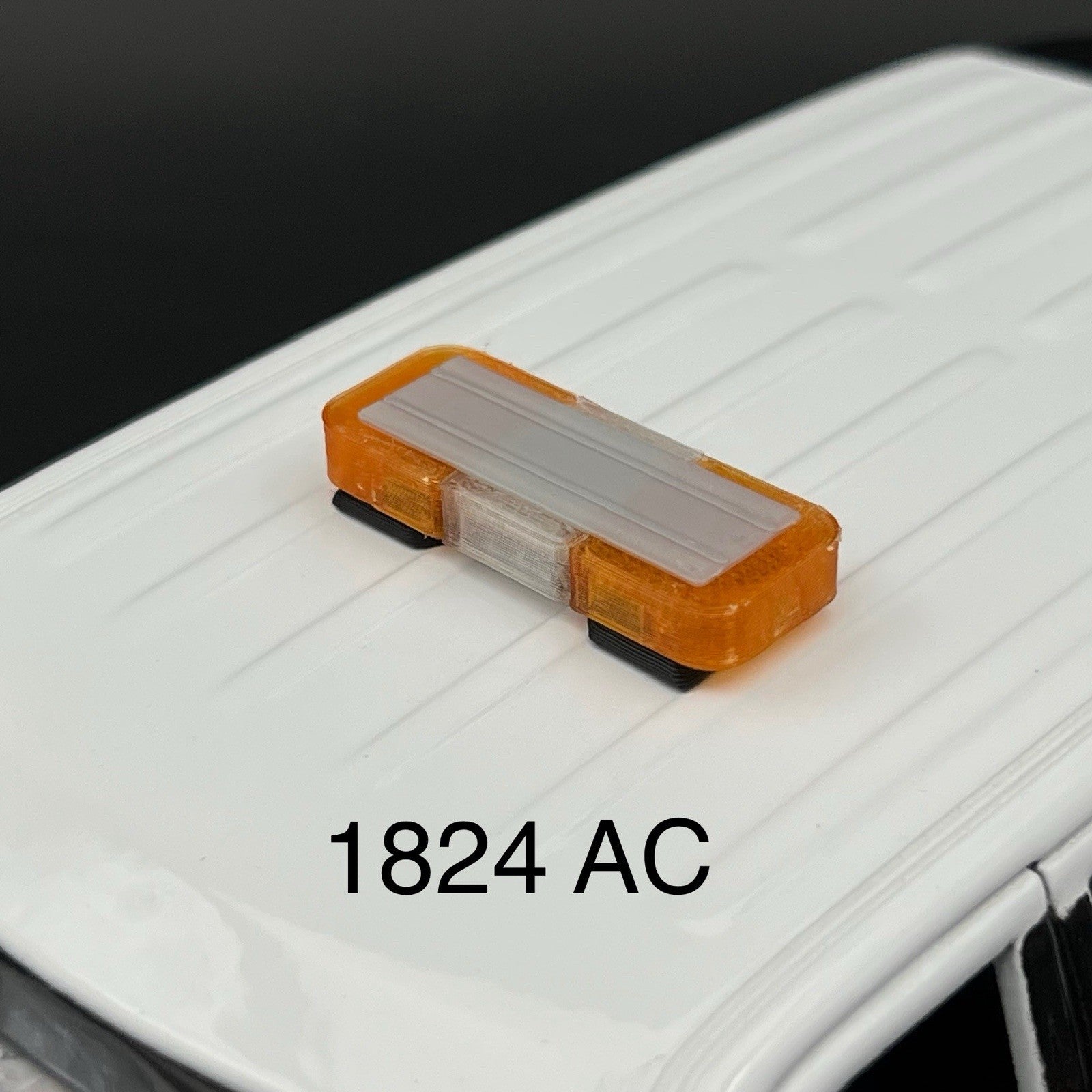 1/18 Mini Whelen Edge Lightbar Amber Clear Gray Top Cover0