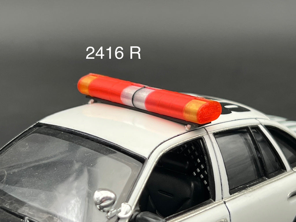 1/24 1/25 LED Ready AeroDynic Lightbar Red Clear Amber Police Sheriff Fire EMS0