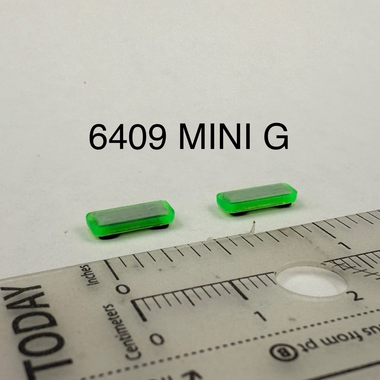 2 Pack 1/64 Mini Whelen Edge Green Lightbar Gray Top Cover Work Truck Security0