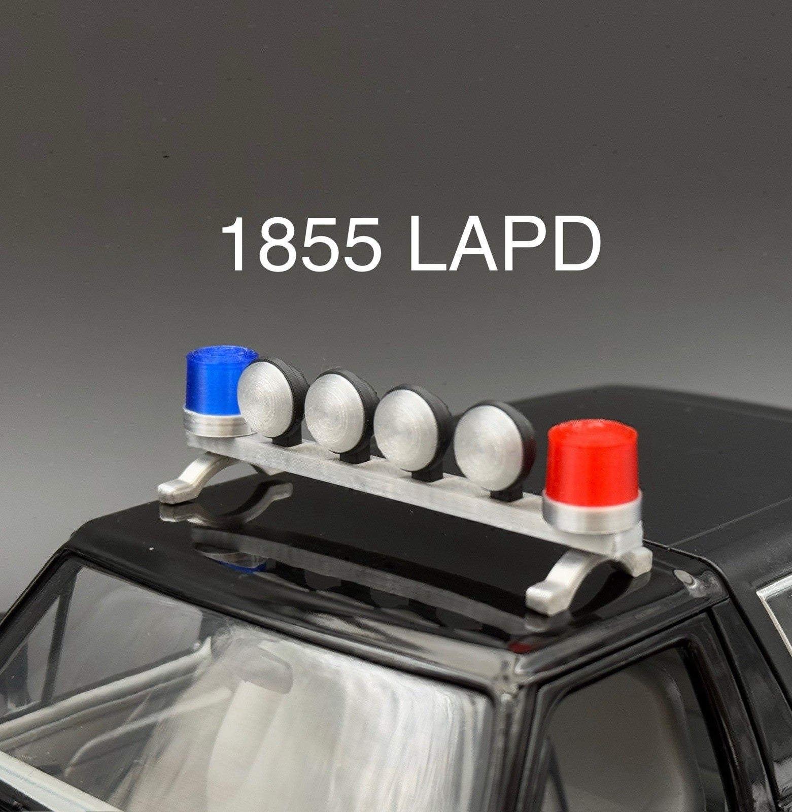 1/18 LED Ready Federal Twin Beacon Ray Blue Red LAPD Police Lightbar Visibar0