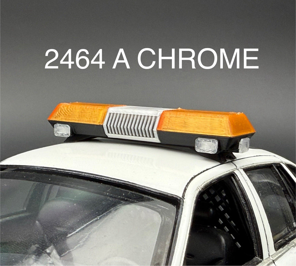 1/24 25 Scale Model Amber Chrome Streethawk Lightbar Police 2464AChrome0