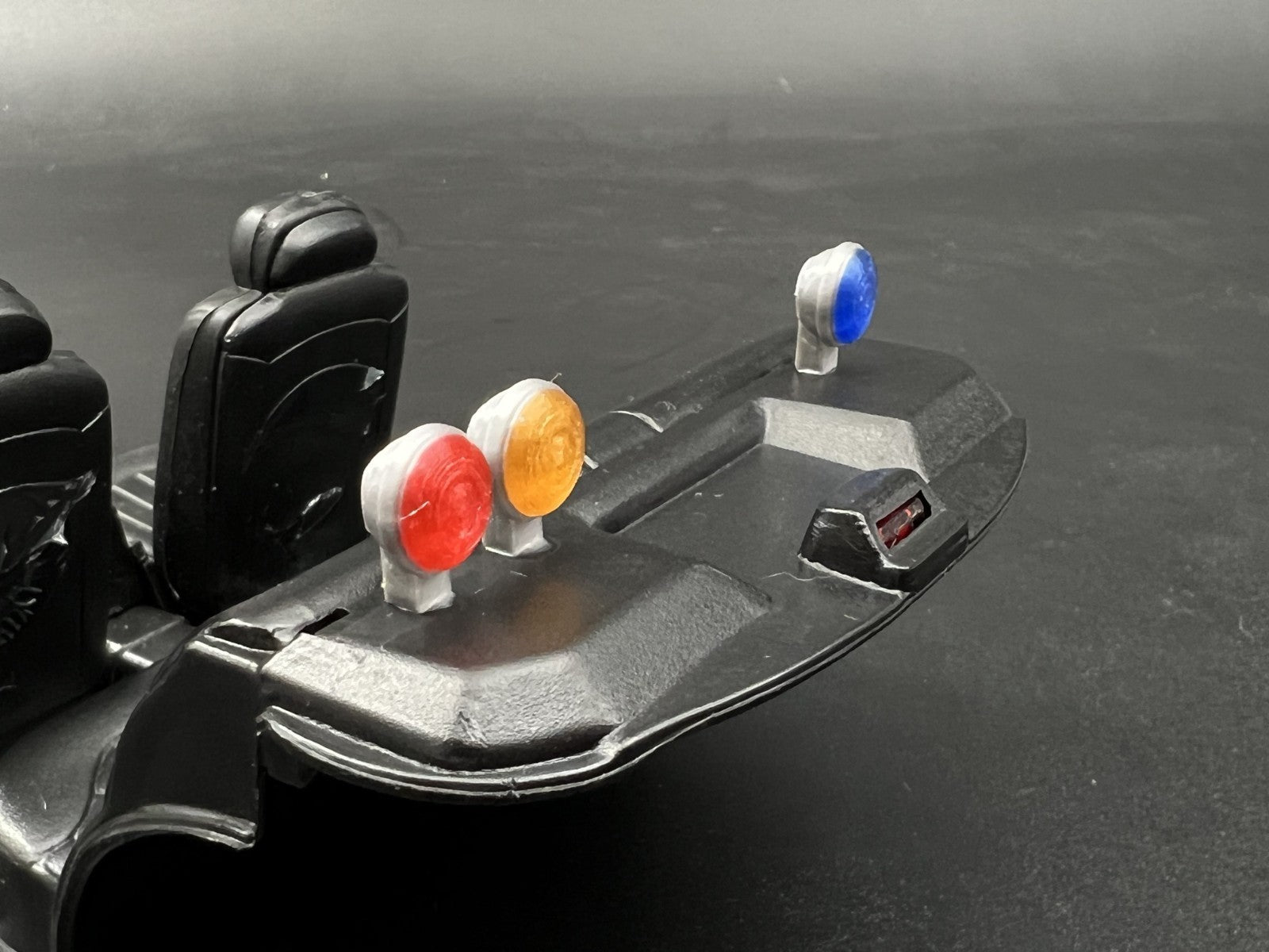 3-Pack 1/18 Scale LED Ready Blue Red Amber PAR Round Deck Light CHP Style 18407