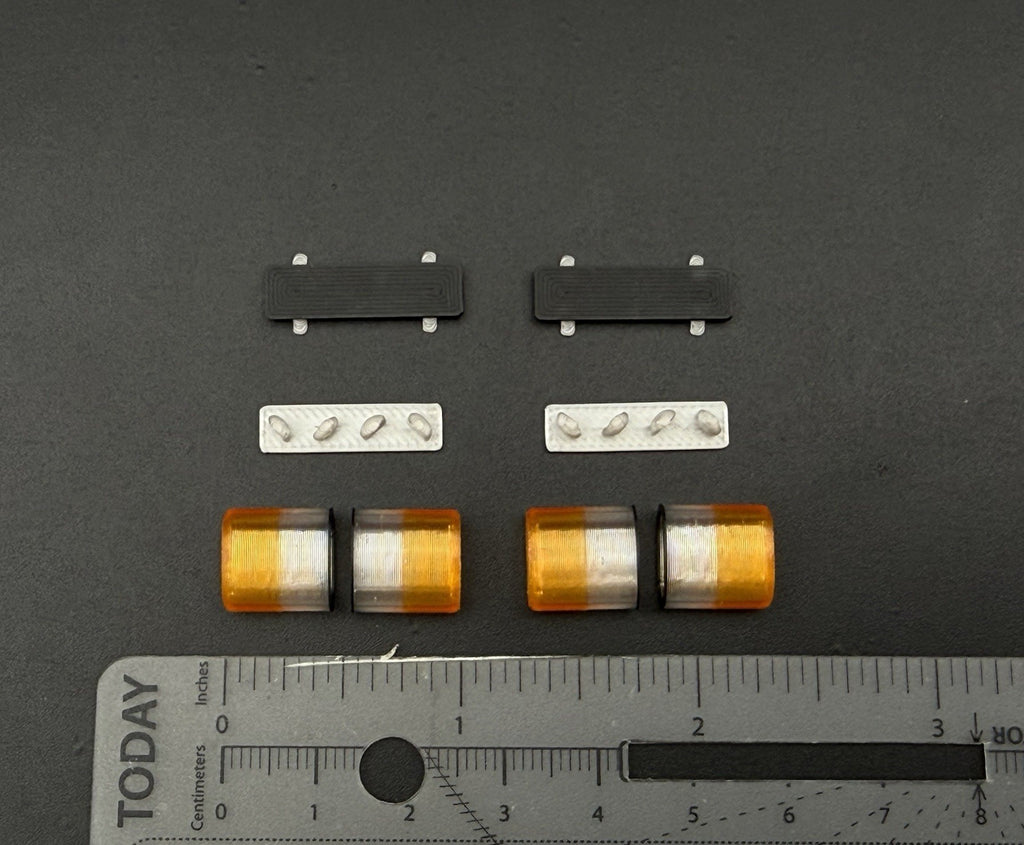 2 PACK 1/24 1/25 LED Ready Mini AeroDynic Lightbar Clear Amber3